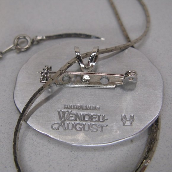 Wendell August Forge Aluminum Hummingbird Pin/Pendant Necklace - Picture 2 of 6